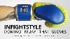 Fairtex Muay Thai Boxing BGL3 Black-White Lace-up Sparring Gloves.